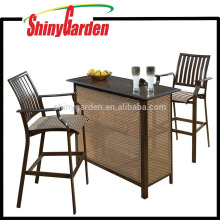 Patio Outdoor Backyard Barstools and Bar Table Garden Bar Set